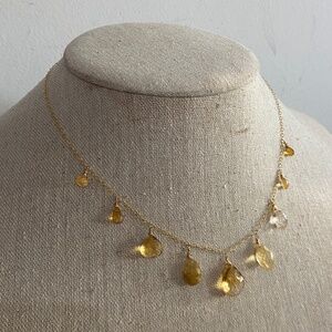 Yellow tourmaline Necklace